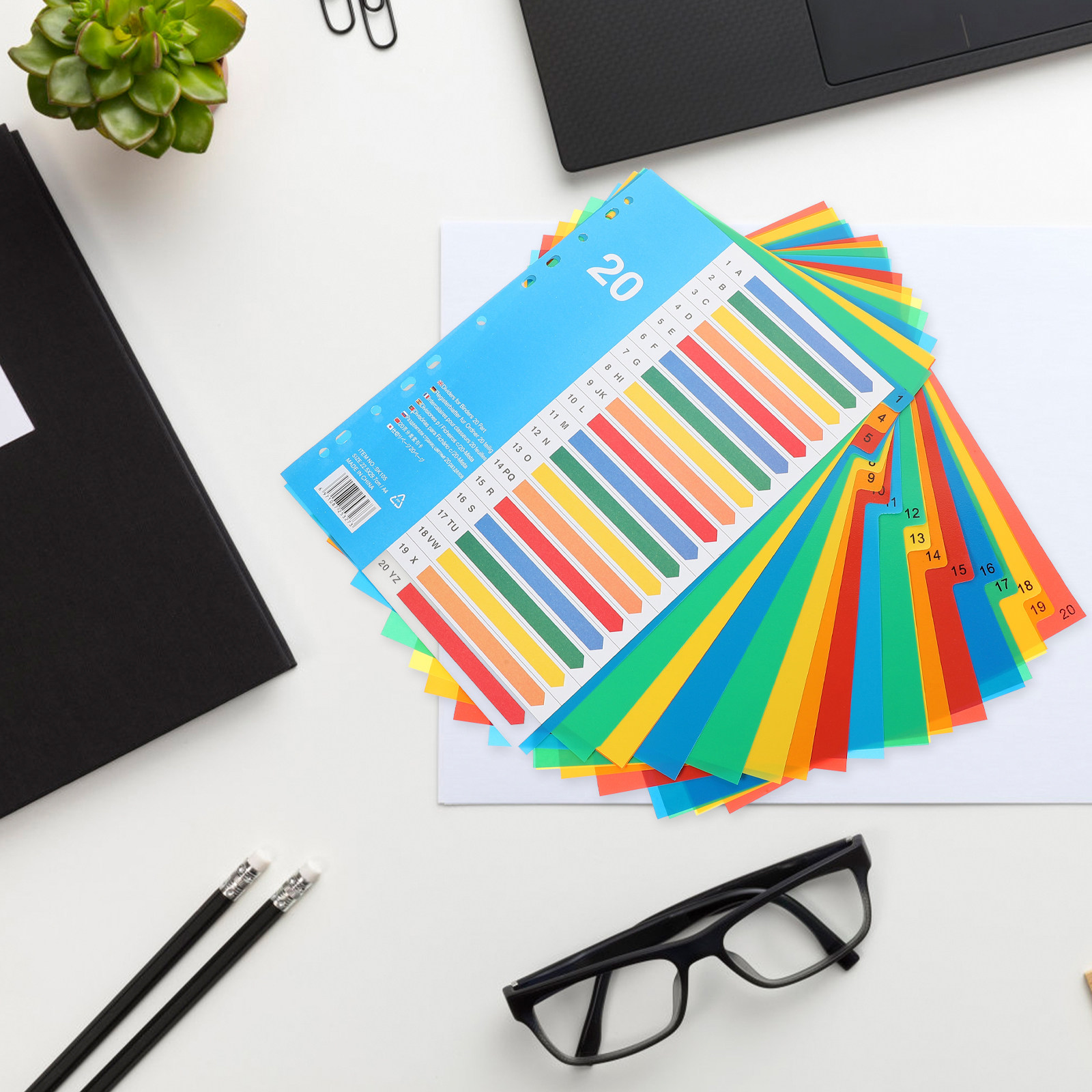 5Pcs Binder Dividers Colored P - Tab Divider A4 评论和价格