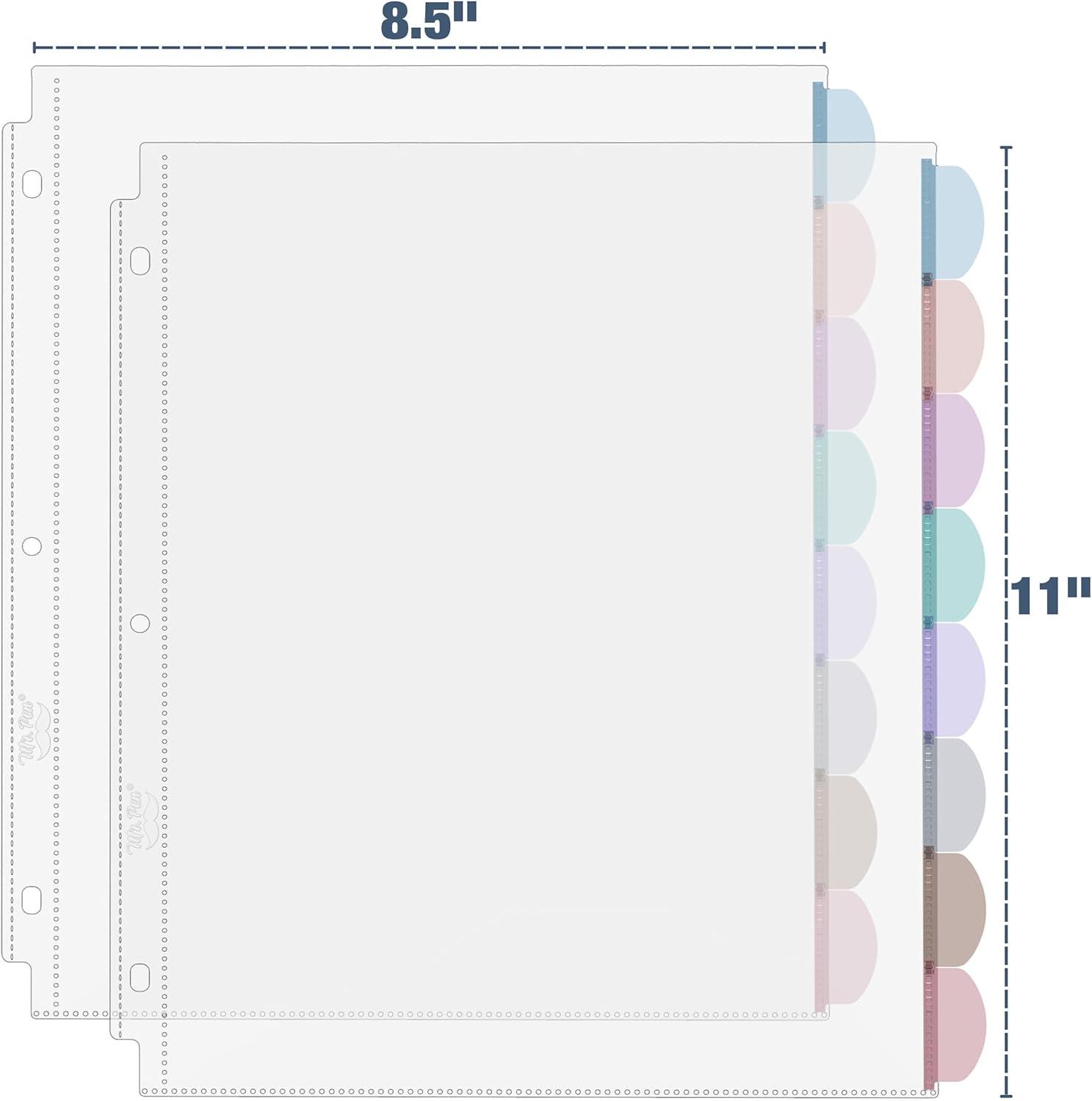 A4 Clear Sheet Protectors with - Tab Divider A4 评论和价格