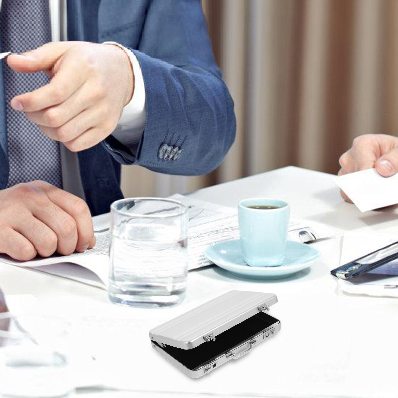 Compact Aluminum Alloy Cards H - Card Index Box 评论和价格