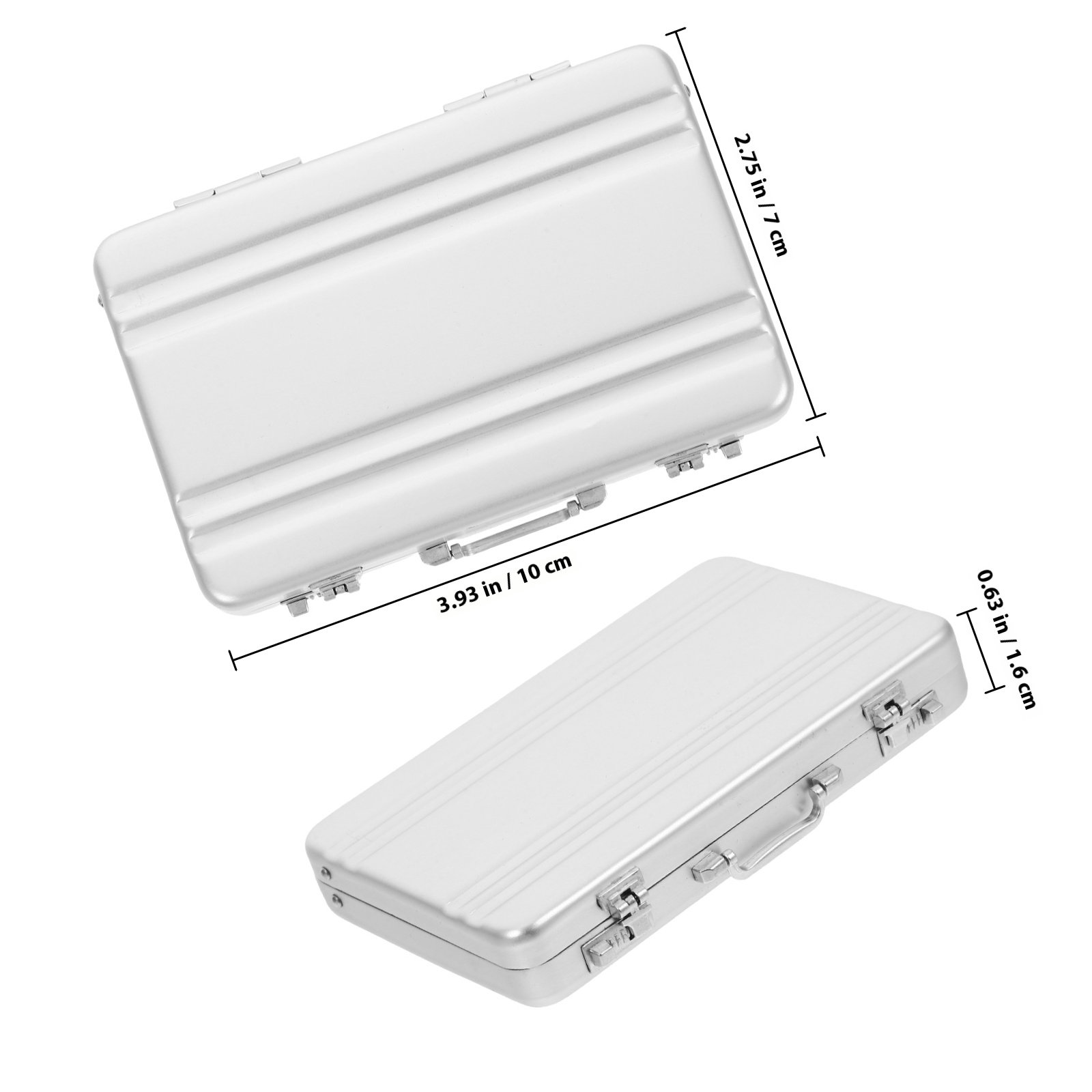 Compact Aluminum Alloy Cards H - Card Index Box 评论和价格