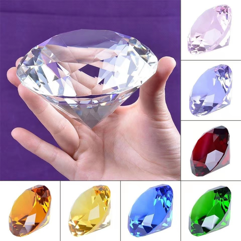 10 Colors Crystal Diamond Shap - Paper Weight Crystal 评论和价格