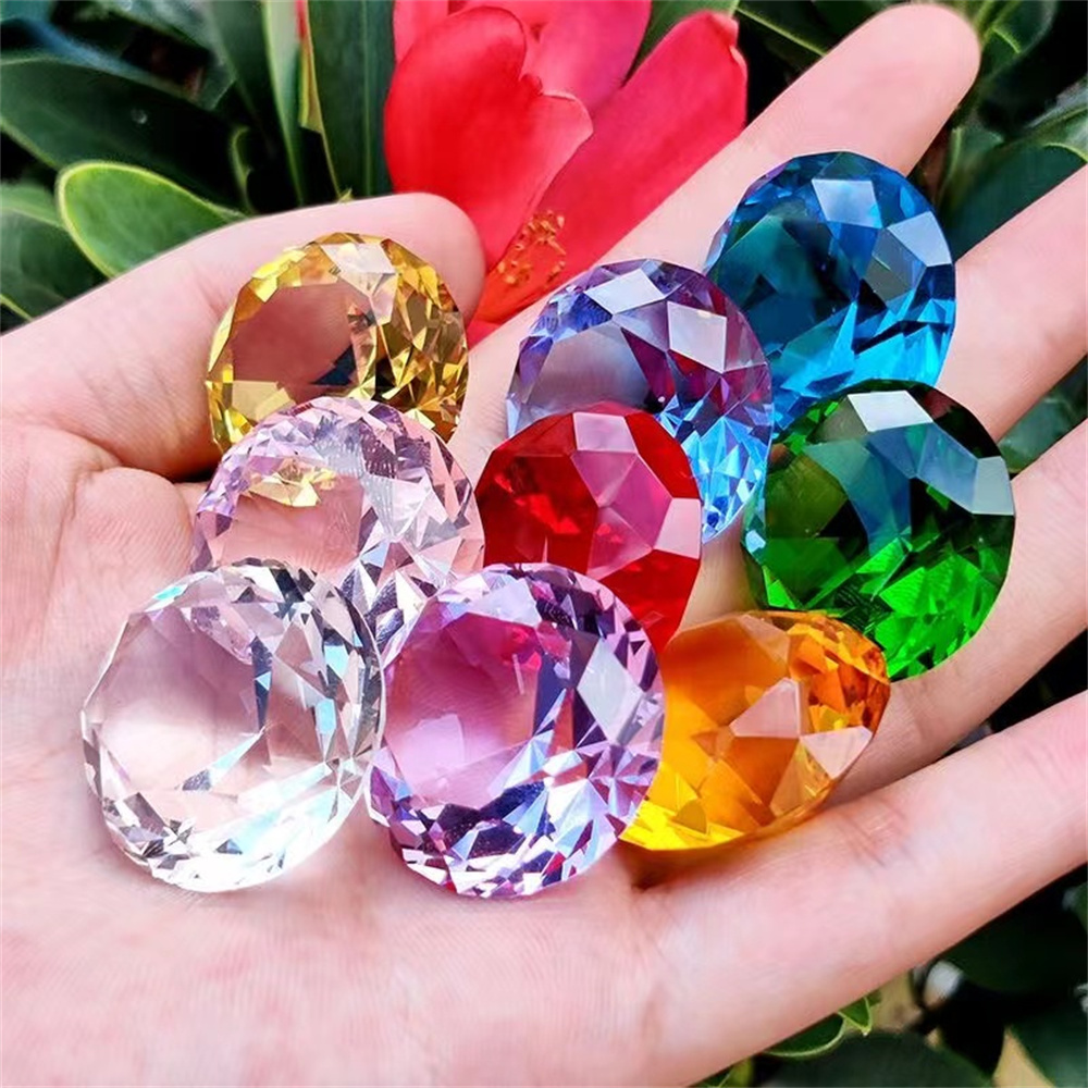 10 Colors Crystal Diamond Shap - Paper Weight Crystal 评论和价格