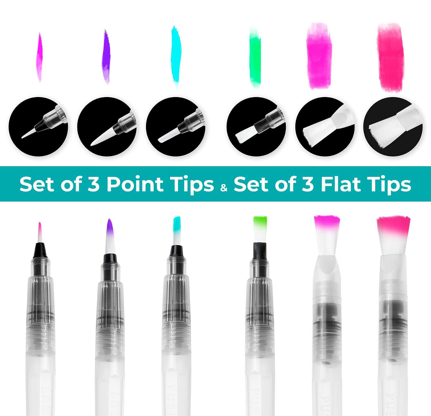 6/12/18pcs Water Color Brush P - Correction Pen Fine 评论和价格